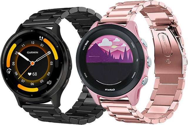 Uhrenarmband Edelstahl, Schwarz, Unisex - Bild 1