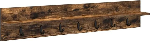 vidaXL Wandmontierter Nachttisch in Geräucherte Eiche, Braun, B/H/T: 100 x 18 x 10,5 cm - Bild 1