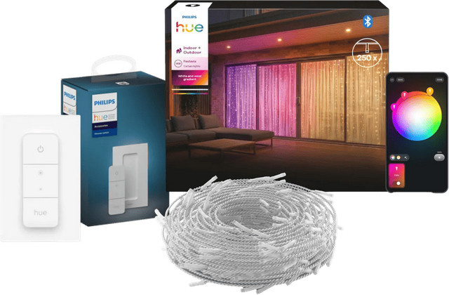 Philips Hue LED Lichtvorhang Multicolor mit Dimmer, B: 135 cm, H: 200 cm - Bild 1