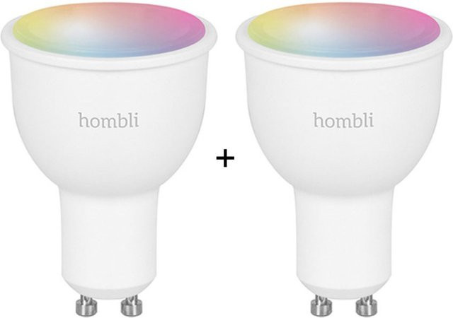 Hombli Smart Spot GU10 Color-Lampe Set in Weiß mit Multicolour-Funktion und Dimmer - Bild 1