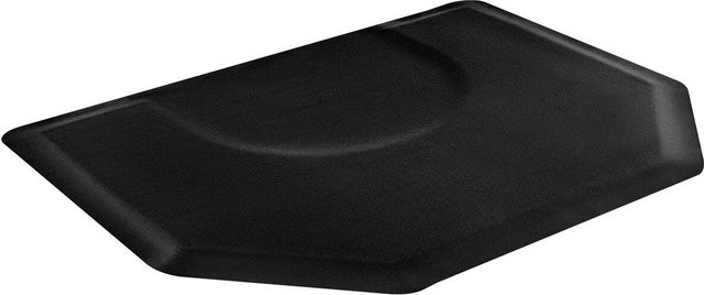 Buying Solutions, MB Friseursalon-Matte in Schwarz mit sechseckigem Design, B: 122,5 cm, T: 150,5 cm, H: 1,3 cm - Bild 1