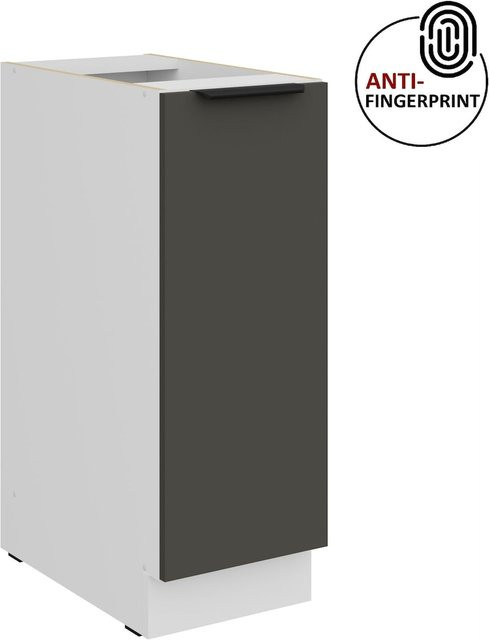 Küchen Unterschrank Schrankauszug ARIA in Graphite matt mit Anti Fingerprint Effekt - Bild 1