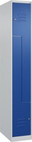 C+P Z-Spind Classic PLUS Spind mit 2 Fächern und Zylinderschloss, Farbe: Grau/Blau, H x B x T: 185 x 30 x 50 cm - Bild 1