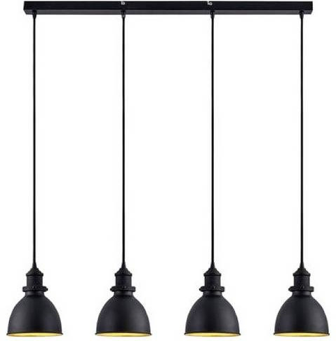 Brumberg Pendelleuchte LED Industrial Design in Schwarz und Gold/Messing mit E27 Fassung - Bild 1