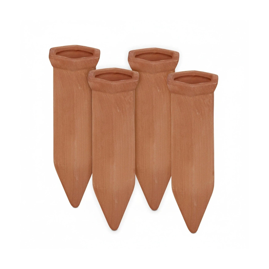 Relaxdays Tonkegel aus Keramik in Terracotta, 4er Set, B/T/H: 14 x 4,5 x 4 cm - Bild 2