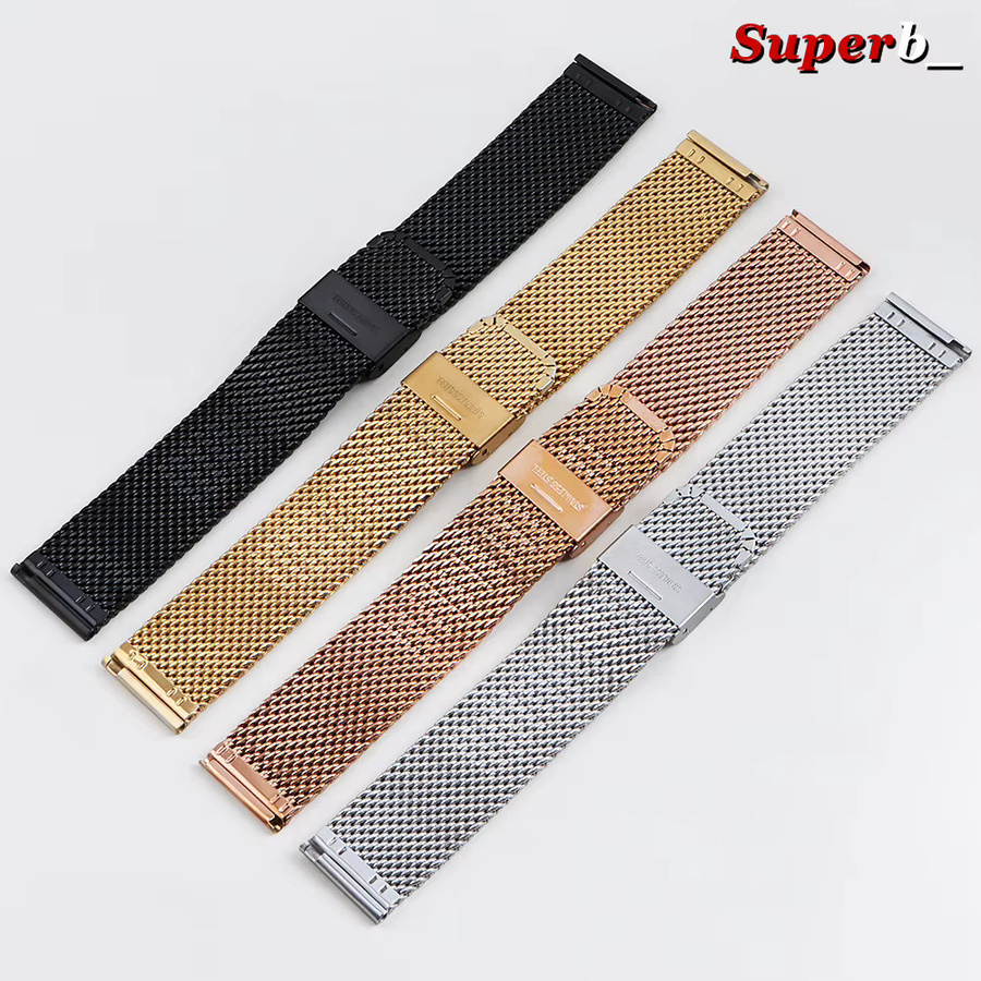 crazyband Uhrenarmband Mesh Milanese, Edelstahl, Silber, Unisex - Bild 3