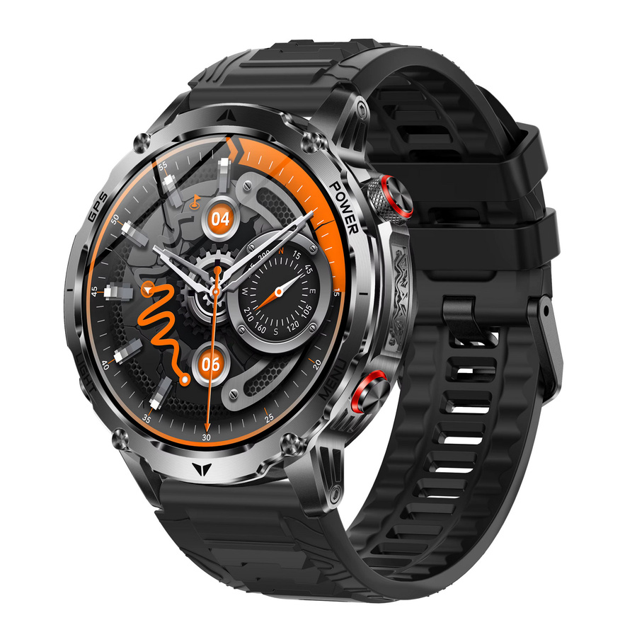 HSVYGFIT Herren Outdoor Smartwatch mit GPS, 1,7 Zoll AMOLED-Display, Bluetooth-Anruffunktion und 5 ATM Wasserdichtigkeit in Silber - Bild 5
