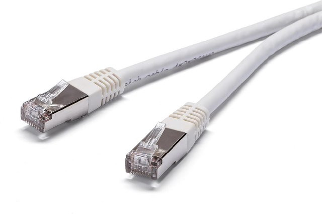 Vivanco Cat 5e Ethernet LAN Netzwerkkabel mit RJ45-Stecker, Länge: 5 m, Farbe: Weiß - Bild 1