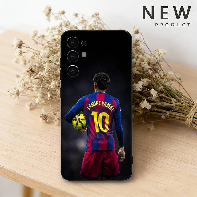 Handyhülle Fußball Lamine Yamal für Samsung Galaxy S26 S25 S24 S23 S22 S21 S20 S10 S9 Ultra Plus Lite in Schwarz - Bild 1