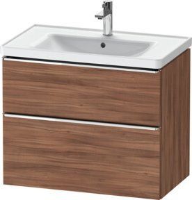 Duravit Waschtischunterschrank D-Neo in Braun mit 1 Schublade und 1 Auszug, Breite: 78,4 cm, Tiefe: 45,2 cm, Höhe: 62,5 cm - Bild 1