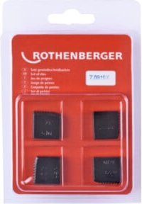 Rothenberger SC Schneidbacken NPT 3/4 Zoll in Schwarz aus Edelstahl, 4 Stück - Bild 1