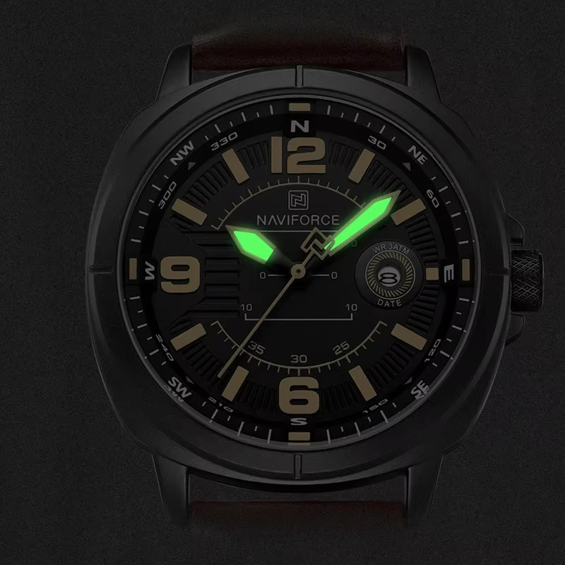 NAVIFORCE Armbanduhr Quarz, Kunststoff, Schwarz, Herren, 3 ATM - Bild 5