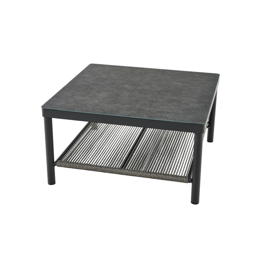 Siena Garden Gartentisch quadratisch aus Aluminium und Glas in Anthrazit Matt B/T: 75 x 75 cm - Bild 2