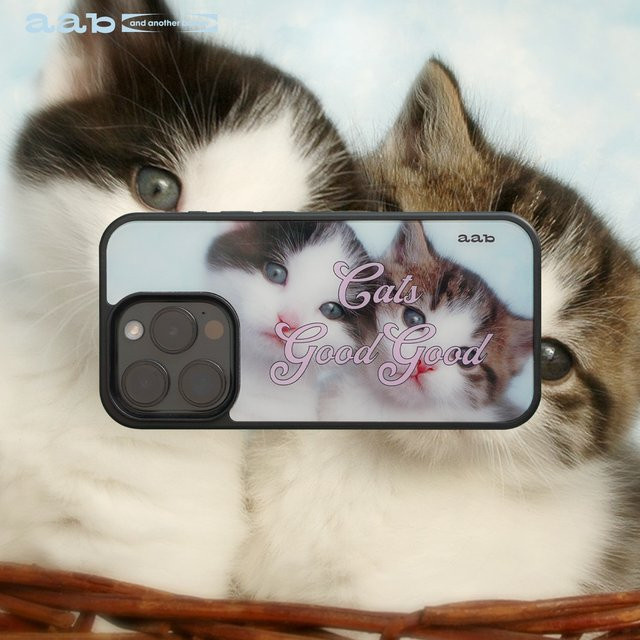 Stoßfeste DecoPhone Handyhülle mit Katzenrand für iPhone 17, 16, 15 und 14 Pro Max in Schwarz - Bild 1