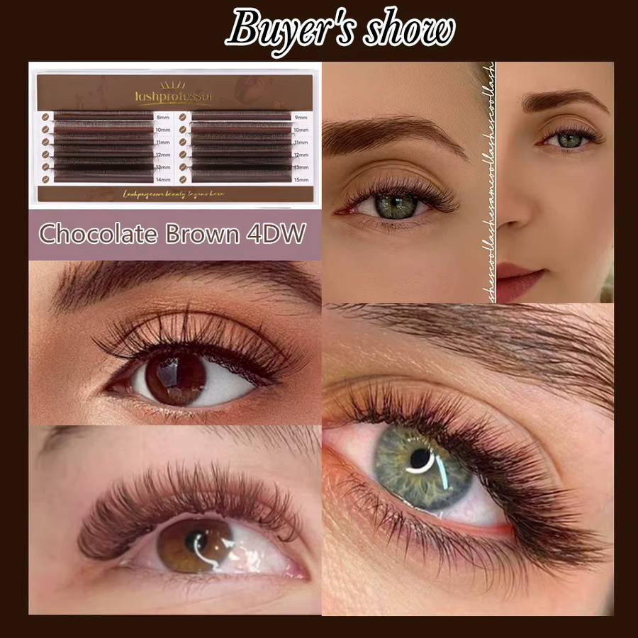 LASHPROFESSOR Wimpernverlängerung, Dunkelbraun, 3D 5D Bloom Fans - Bild 5