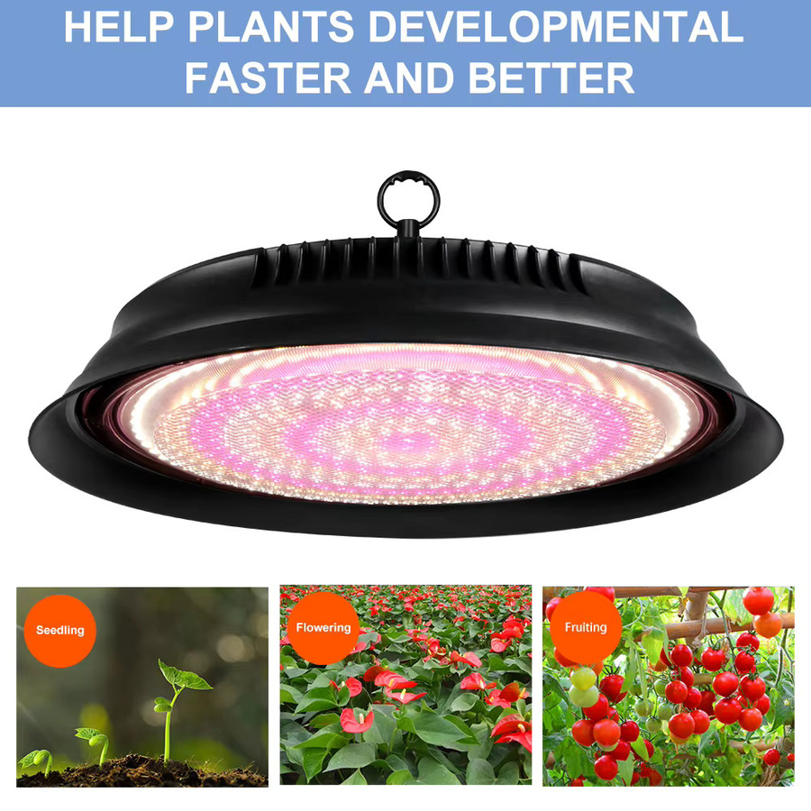 NJHIKG LED Pflanzenlampe 250W Vollspektrum Grow Light Schwarz für Indoor Hydrokultur und Gewächshaus - Bild 5