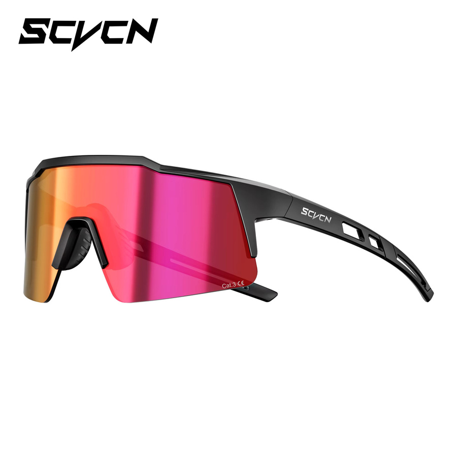 SCVCN Radsport-Sonnenbrille, Photochrom, Vollrand, Unisex, Kunststoff - Bild 2
