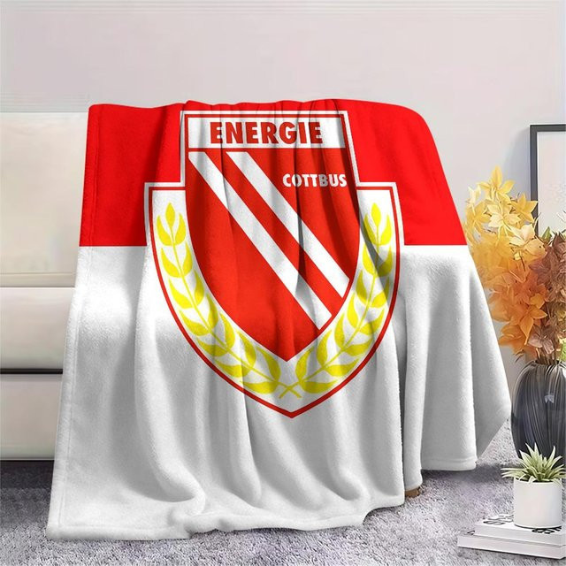 Manus Home Flanelldecke Energie Cottbus Print in Rot, B/B: 80 x 120 cm - Bild 1