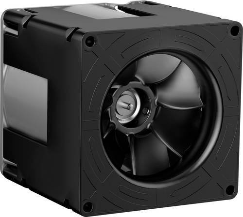 EBM Papst Diagonallüfter DF80,12V PWM Schwarz, 12 V/DC, 220.000 rpm, 234 m³/h, B/T/H: 80 x 80 x 80 mm - Bild 1