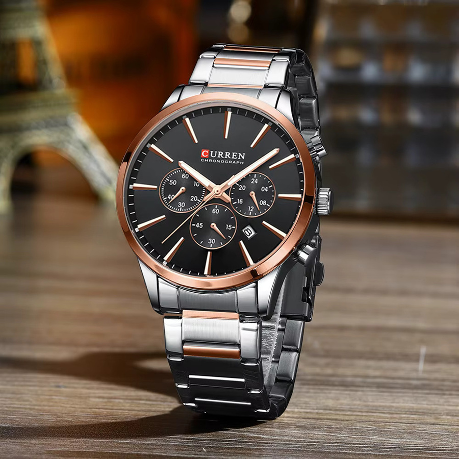 CURREN Chronograph, Quarz, Edelstahl, Bicolor, Herren - Bild 5