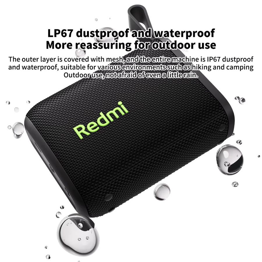 Xiaomi Redmi Tragbarer Bluetooth-Lautsprecher IP67 Stereo Sound mit RGB-Beleuchtung und TWS-Konnektivität, Grün/Mehrfarbig - Bild 4
