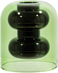 Tom Dixon Bump Vase Short Glas Tischvase in Schwarz und Grün - Bild 1