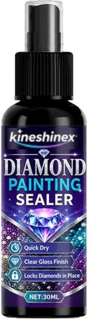 Fengruida Diamond Painting Versiegelungsspray mit glänzendem Finish, schnelltrocknend, Schwarz, 30 ml - Bild 1