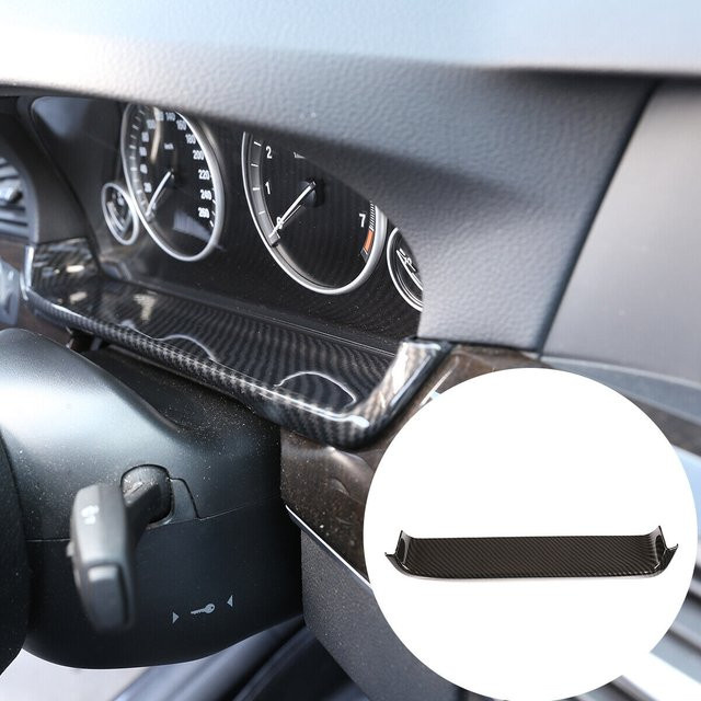 Dashboard Tacho Display Abdeckung in Carbon Stil für BMW 5er F10 (2011-17) von owntycar, Schwarz - Bild 1