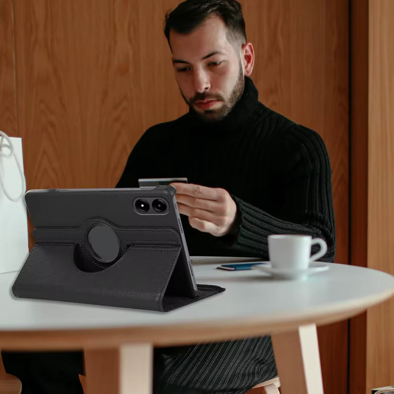 360 Grad drehbare Schutzhülle für Xiaomi Redmi Pad Pro 12.1 und Poco Pad 12.1 mit Standfunktion in Rot - Bild 4
