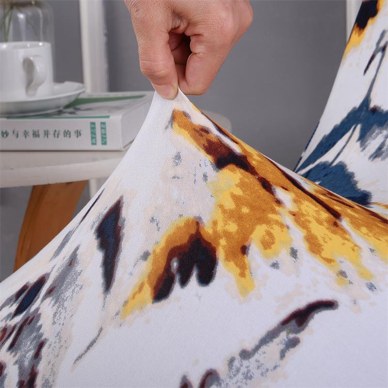 Elastischer Schalenstuhlbezug mit geometrischem Design aus Spandex, schmutzabweisend und waschbar, Mehrfarbig - Bild 2