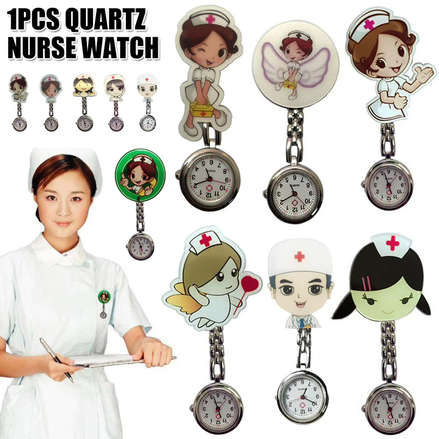 Taschenuhr Quarz, Edelstahl, Weiß, Unisex - Bild 2