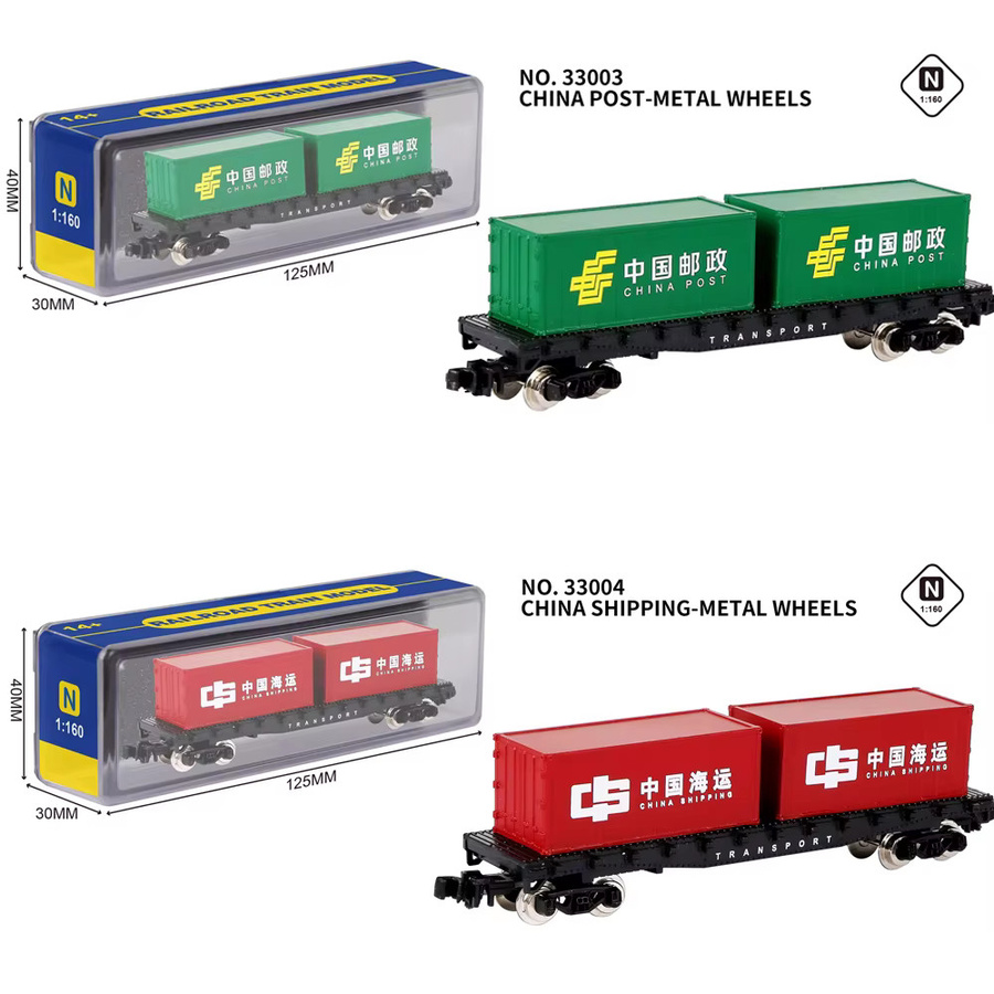 MODEL RTR N-Typ Spielzeugzug, 1:160 (Spur N), mit Frachtautos, Flachbettbehälter, Leichtmetallräder - Bild 2