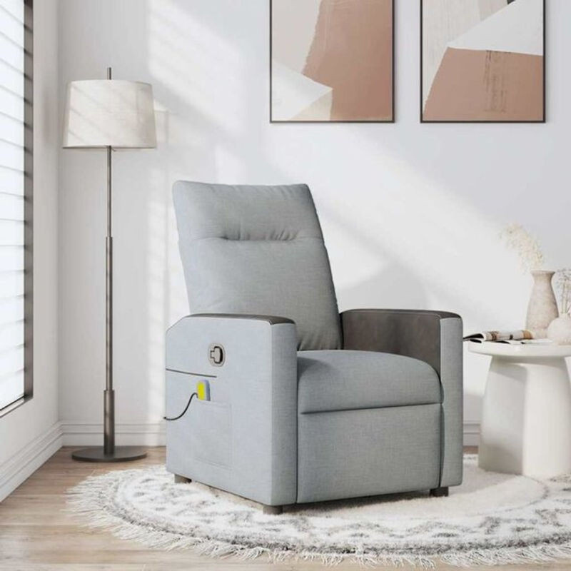Vidaxl Relaxsessel Massagesessel aus Stoff in Grau und Schwarz im modernen Design - Bild 1