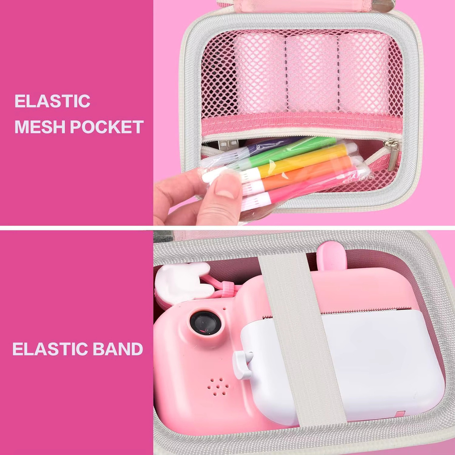 Tragbare Sofortbildkamera-Tasche von paiyule als Organizer für Kinder-Digitalkameras und Druckpapier in Grün oder Pink - Bild 2