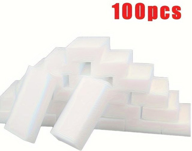 Yiran bag Magische Melamin Schwämme als Reiniger für Küche, Büro und Badezimmer, Farbe: Weiß, B/T/H: 10 x 6 x 2 cm - Bild 1