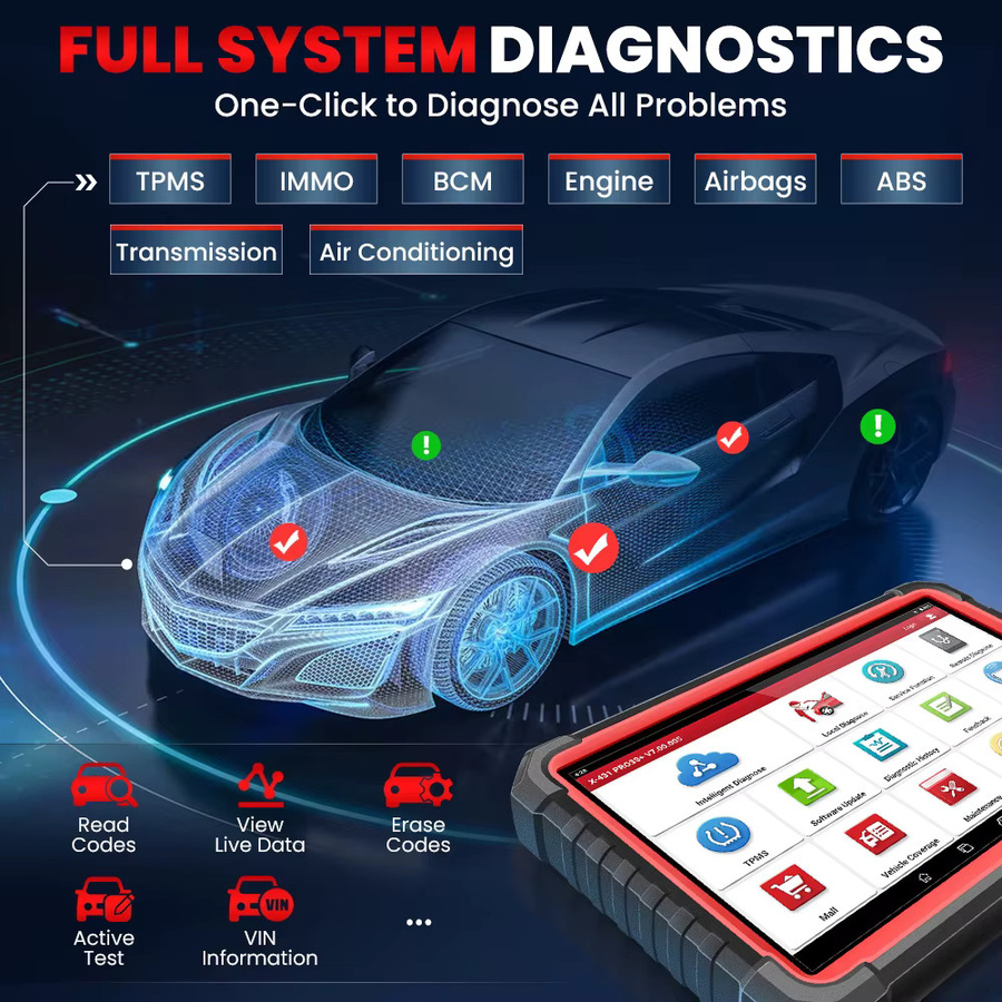 LAUNCH X431 PRO3S+ V5.0 All-in-One Bidirektionales Diagnosegerät in Schwarz mit Topologie-Karte, ECU-Code, 55+ Servicefunktionen, Vollsystem, CANFD & DOIP und Auto-Scan - Bild 3