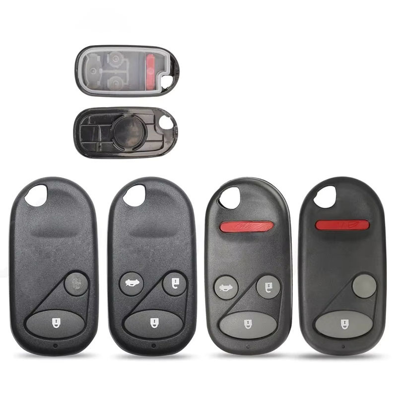 Jingyuqin Ersatz Remote Auto Schlüssel Shell Case Fob für Honda Civic Crv S2000 Accord Jazz Fit Odyssee, Farbe: Schwarz - Bild 5