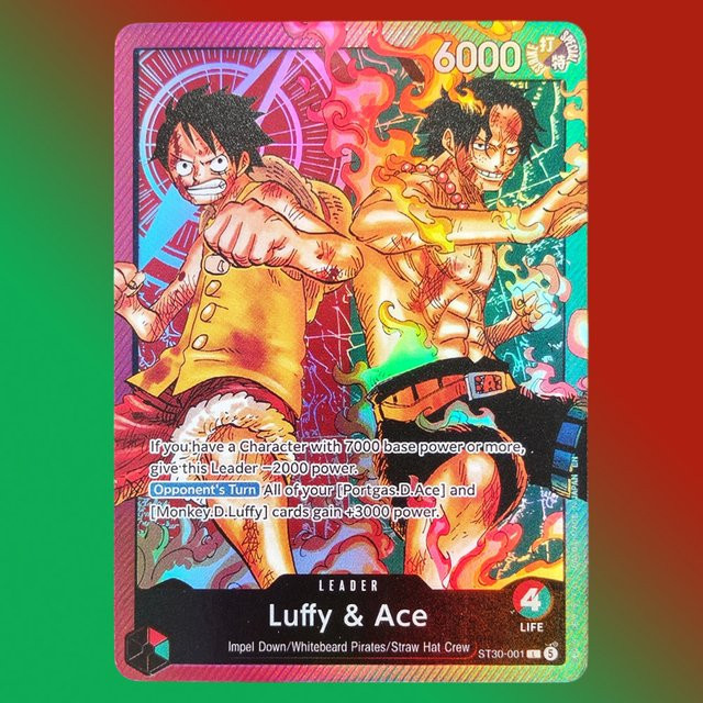 Bandai One Piece Luffy & Ace ST30-001 L Start Deck EX, Spielkarten-Sammlung - Bild 1