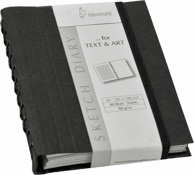 Hahnemühle Sketch Diary in Schwarz mit Gummizug, A4, 80 Blatt, 80g/m² - Bild 1