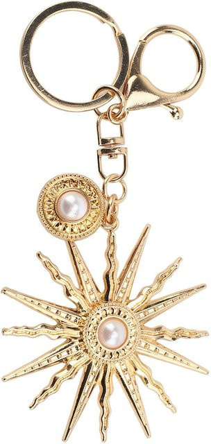 Neoglint Schlüsselanhänger Sonnen, Zinklegierung, Perle, Damen, Gold beige - Bild 1
