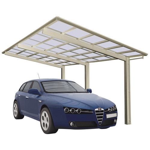 Ximax Einzelcarport Linea-110 in Edelstahl-Look, Farbe: silberfarben, B/T: 272,6 x 495,4 cm - Bild 4
