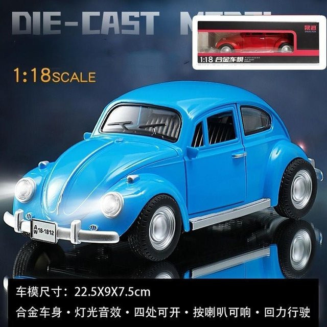 Linyi toy car 1955 Käfer Oldtimer, Spielzeugauto, 1:18, mit Ton und Licht, ab 14 Jahre - Bild 1