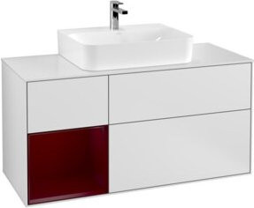 V&B Waschtischunterschrank Finion Wandbeleuchtung Weiß Lackiert B: 120 cm, T: 50,1 cm, H: 50,1 cm - Bild 1