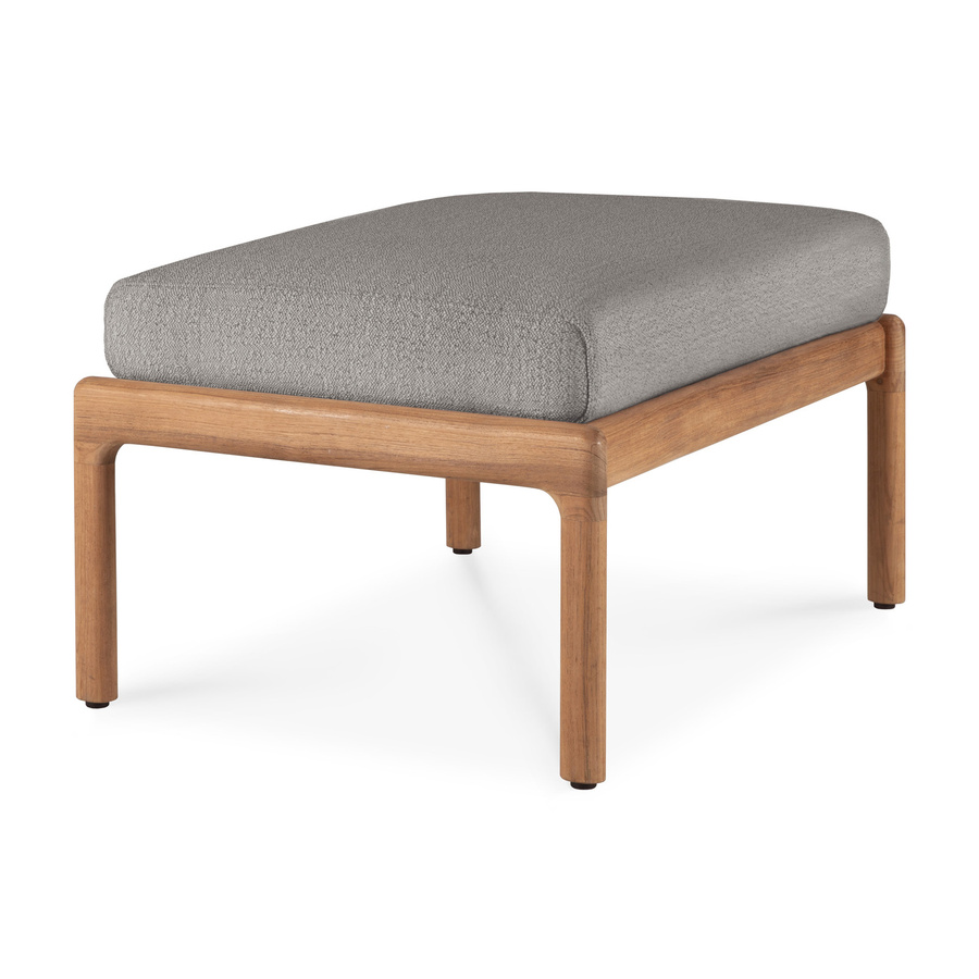 Ethnicraft Jack Outdoor Fusshocker aus Teakholz in Braun mit Polster inklusive - Bild 3