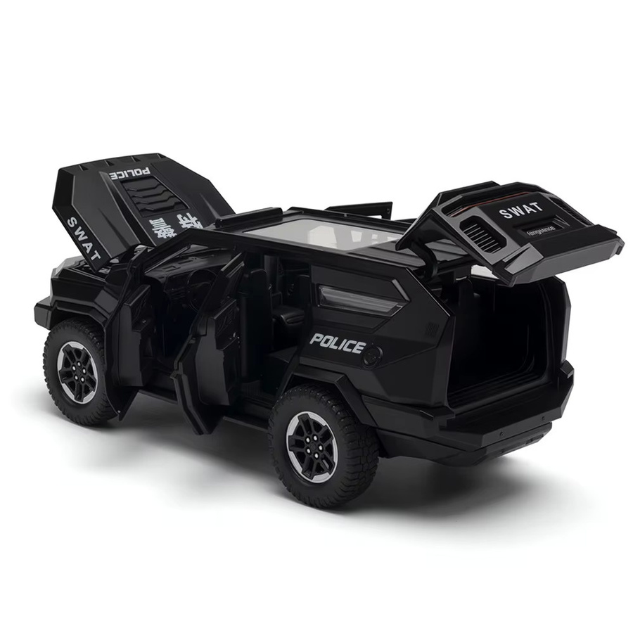 MAKEDA Avengers Polizei-Edition Automodell, 1:24, mit Sound und Licht, Rückzieh-Funktion - Bild 3