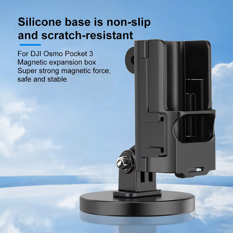 PULUZ Magnetischer Schutzrahmen mit winkelverstellbarer Desktop-Halterung für DJI OSMO Pocket 4P, 4 und 3 in Schwarz - Bild 2