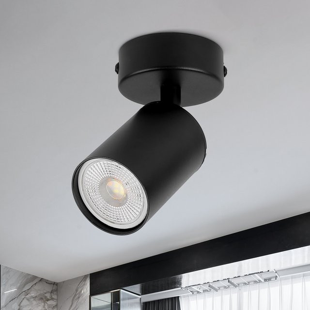 CHENBEN LED Deckenlampe in Schwarz mit GU10 Fassung für Schlafzimmer, Wohnzimmer und Flur - Bild 1