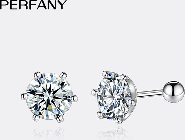 PERFANY Moissanit-Ohrringe, 925 Silber, Damen - Bild 1
