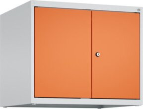 C+P Aufsatzschrank Classic PLUS mit 2 Abteilen, B/T/H: 50 x 60 x 50 cm, Lichtgrau/Reinorange, Stahlkonstruktion mit Zylinderschloss und Soft-Close-Türen - Bild 1