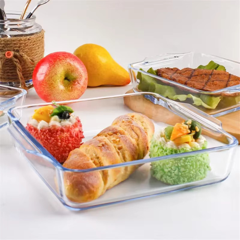 Pyrex Gratinform aus Glas quadratisch transparent, hitzebeständig und mikrowellengeeignet, 0,5 l - Bild 2